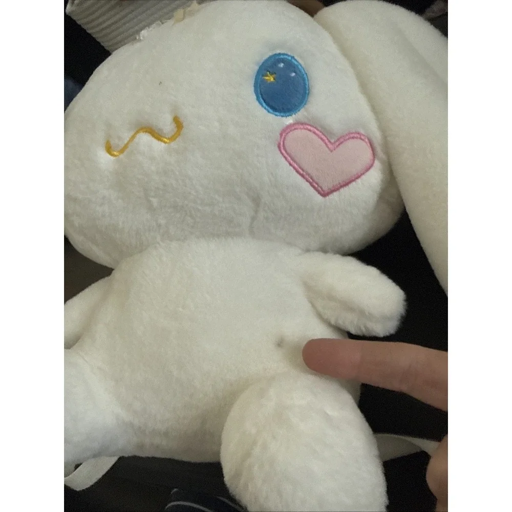 Sanrio Cinnamoroll Plush Backpack Soft White Stuffable Adjust Removable Straps